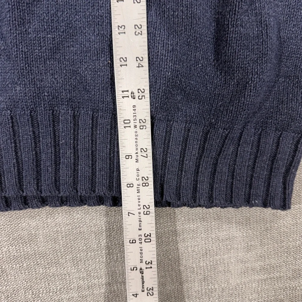 IZOD Sweater Mens XXL Navy Blue Good Crewneck Cotton Blend Ribbed Knit 0714